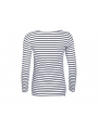 T-SHIRT FEMME RAYE 150G "MARINE" - T-shirts personnalisés - SIP19